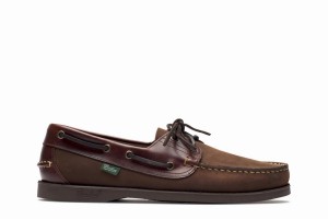 Chaussures Bateau Paraboot Barth Homme Marron Foncé | VUT5076ZB