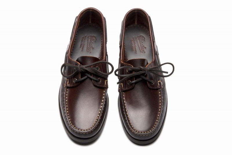 Chaussures Bateau Paraboot Barth Homme Marron Foncé | TOO2922HS