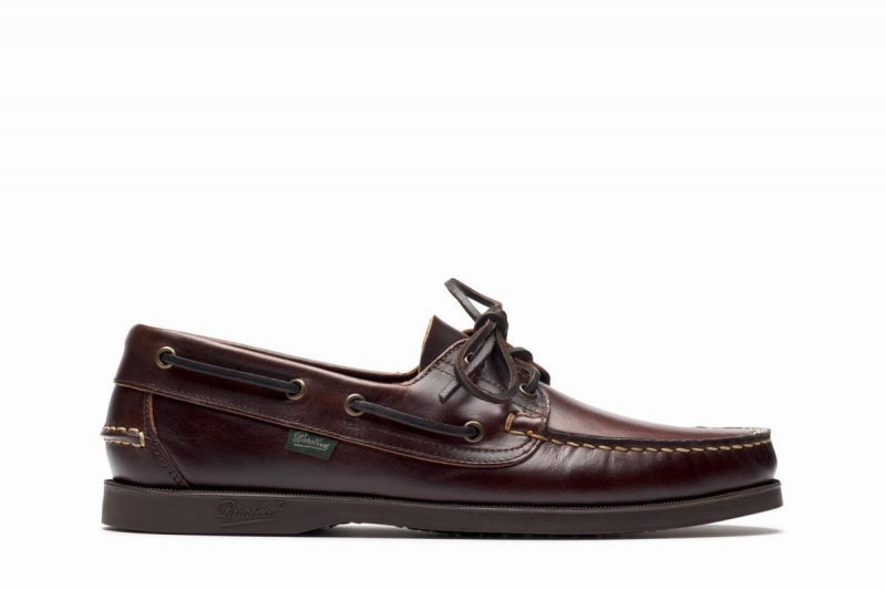 Chaussures Bateau Paraboot Barth Homme Marron Foncé | TOO2922HS