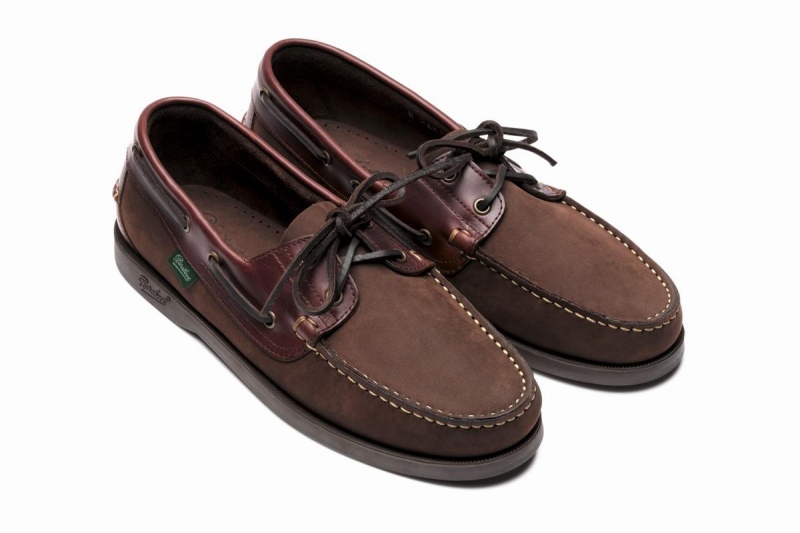 Chaussures Bateau Paraboot Barth Homme Marron Foncé | VUT5076ZB