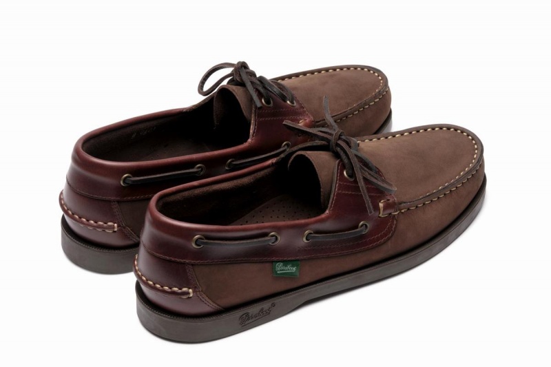 Chaussures Bateau Paraboot Barth Homme Marron Foncé | VUT5076ZB