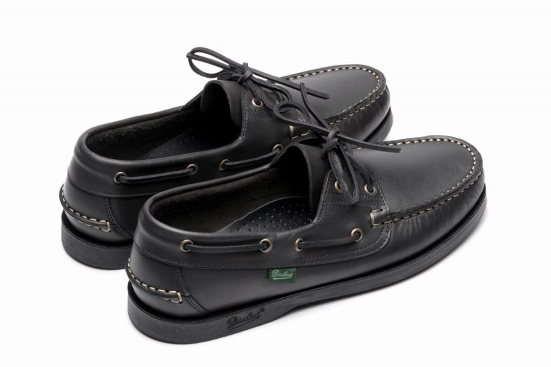 Chaussures Bateau Paraboot Barth Homme Noir | SYA2596ER