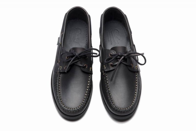 Chaussures Bateau Paraboot Barth Homme Noir | SYA2596ER