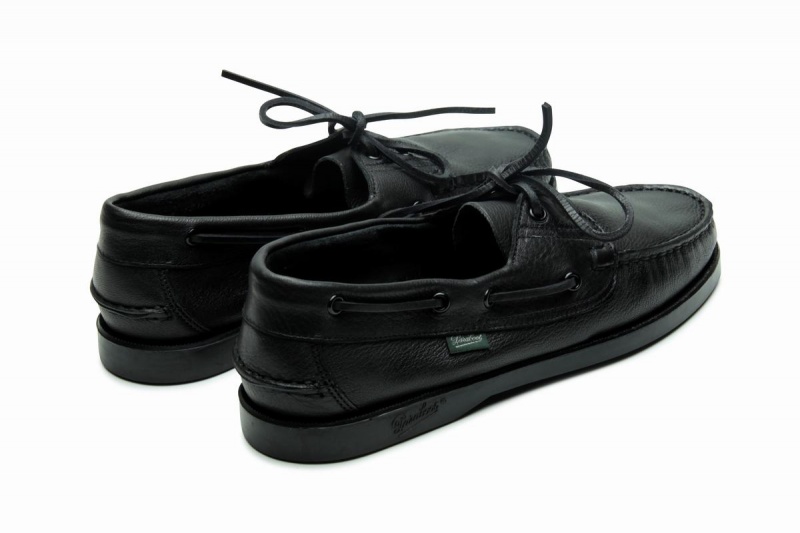 Chaussures Bateau Paraboot Barth Homme Noir | UOG565FG