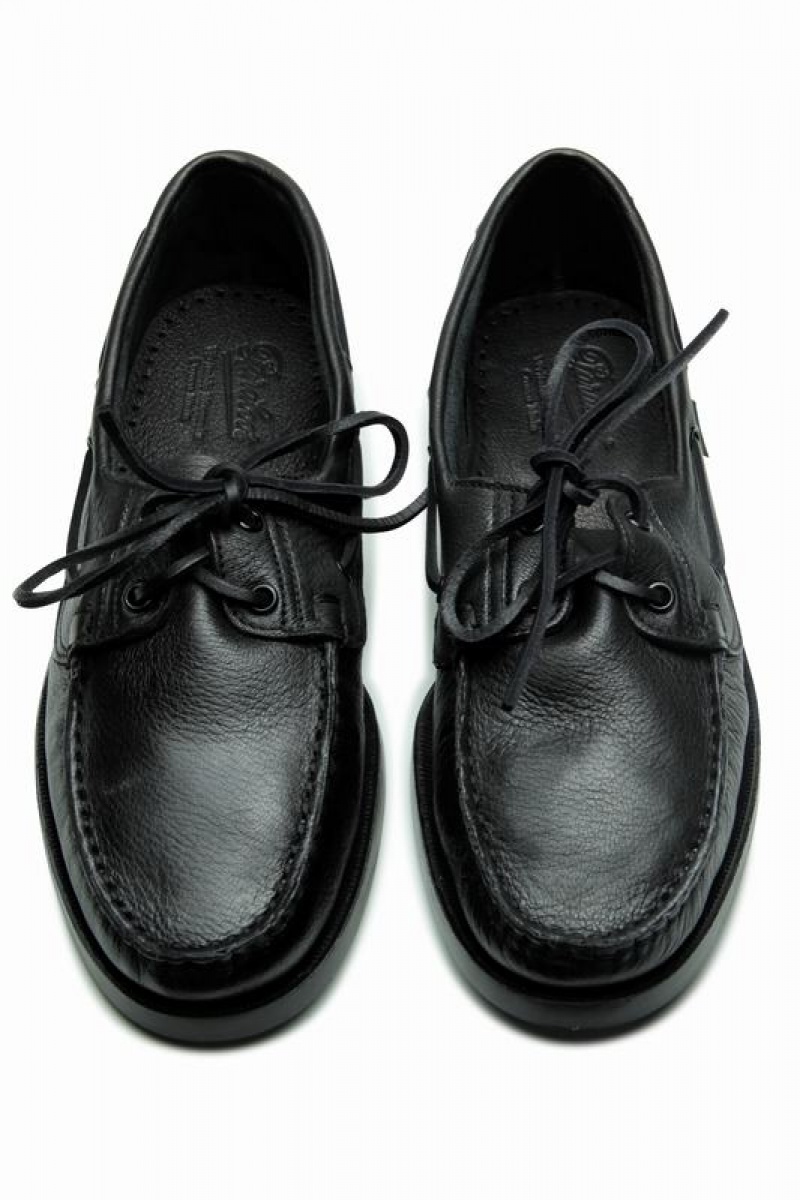 Chaussures Bateau Paraboot Barth Homme Noir | UOG565FG