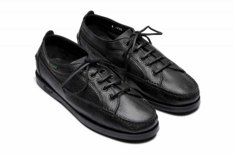 Chaussures Bateau Paraboot Malibu Homme Noir | OLG997AR