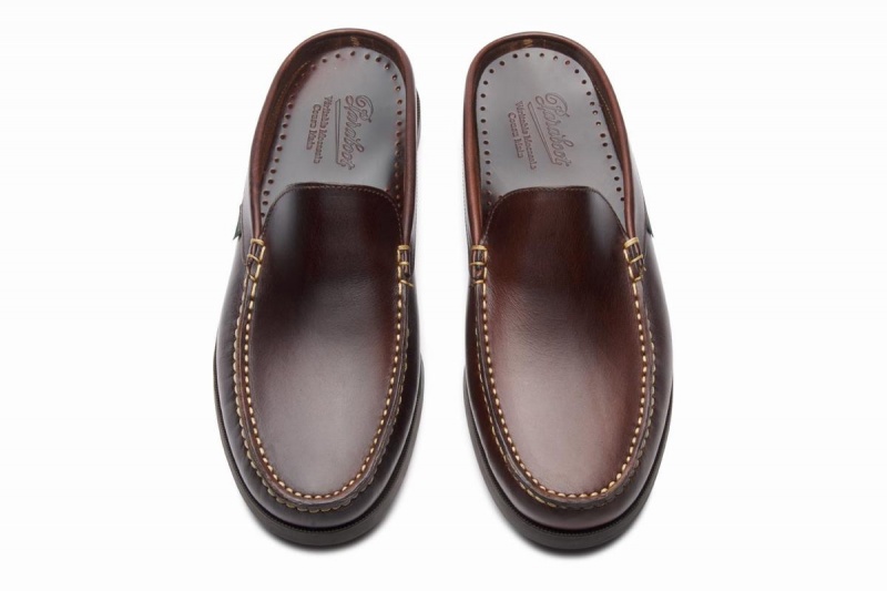 Mocassins Paraboot Bahamas Homme Marron Noir | HJC5287OZ