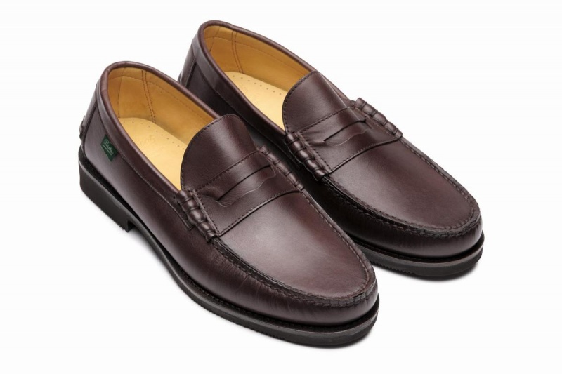 Mocassins Paraboot Brighton Homme Marron Foncé | IDN129CX