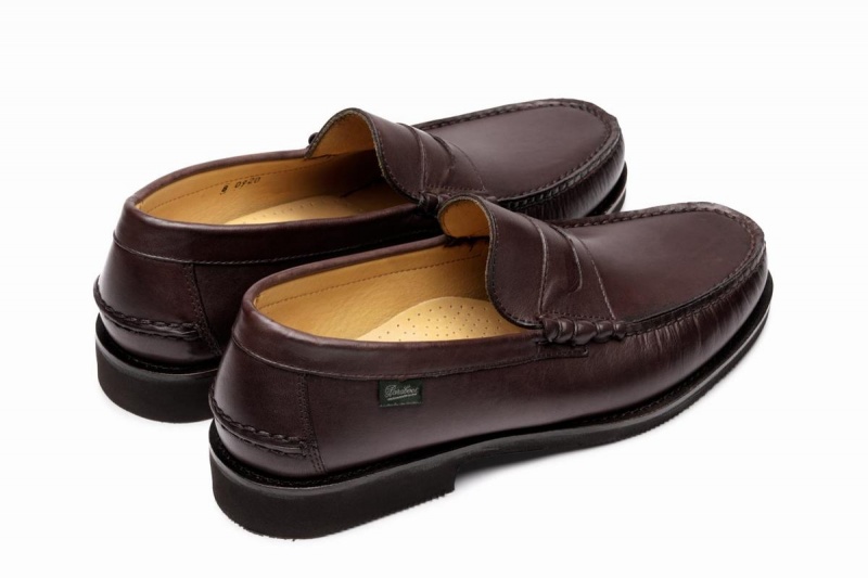 Mocassins Paraboot Brighton Homme Marron Foncé | IDN129CX