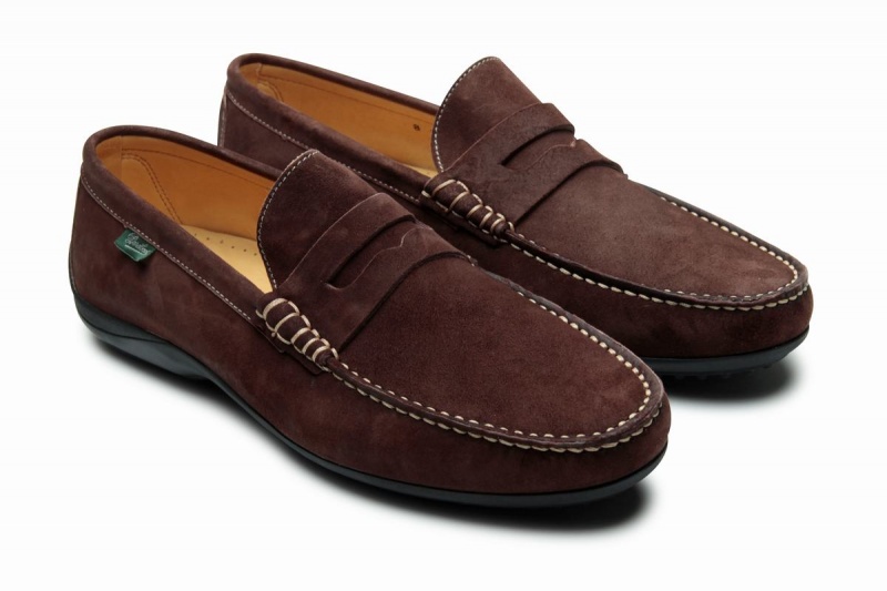 Mocassins Paraboot Cabrio Homme Marron Foncé | IZL9458TS