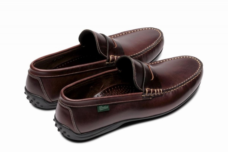 Mocassins Paraboot Cabrio Homme Marron Noir | EIM257LA