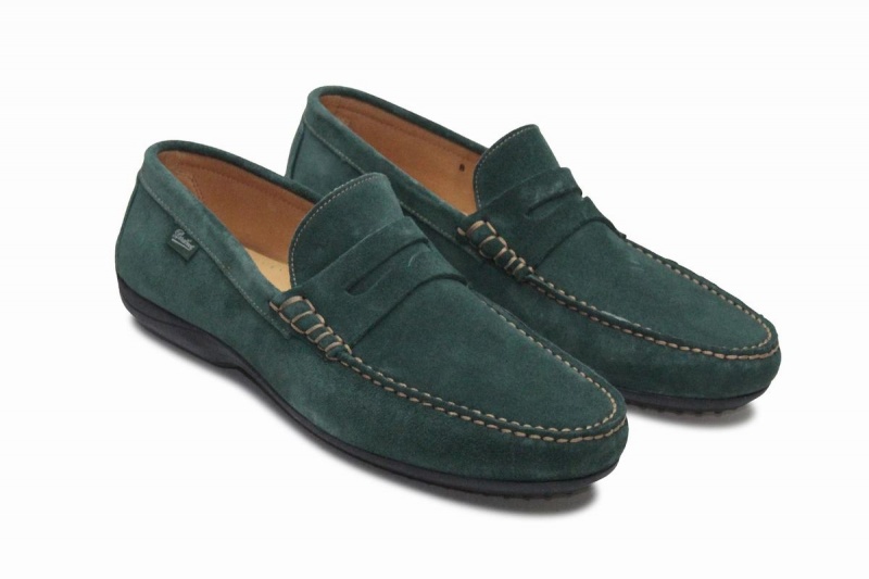 Mocassins Paraboot Cabrio Homme Vert | MYS7949SZ