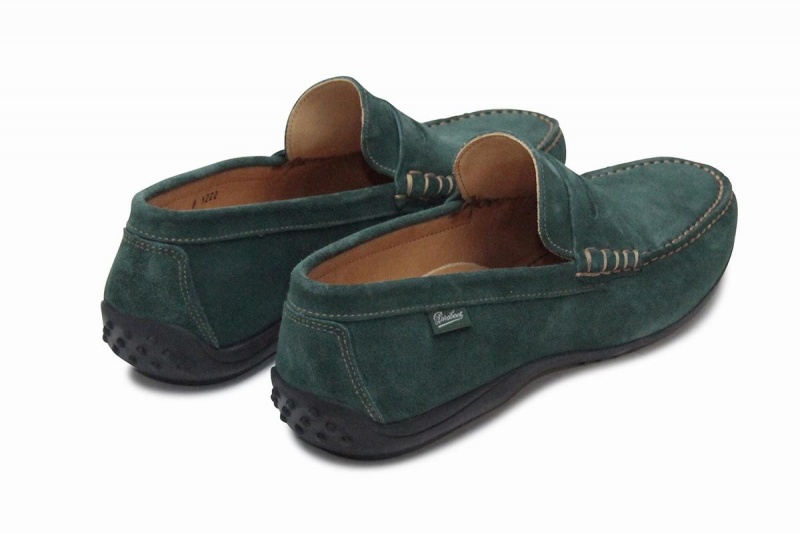 Mocassins Paraboot Cabrio Homme Vert | MYS7949SZ