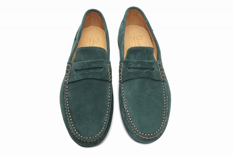 Mocassins Paraboot Cabrio Homme Vert | MYS7949SZ